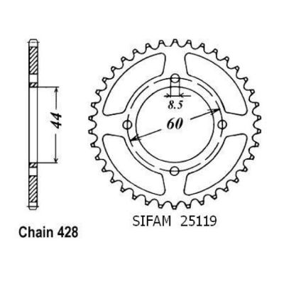 Rozeta pro Yamaha 25119CZ41